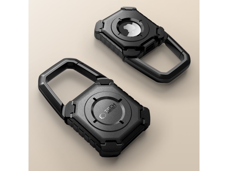 Impacto Gifts Tech-Protect Kevlar Schlüsselanhänger Für Apple Airtag 1 / 2, Schwarz