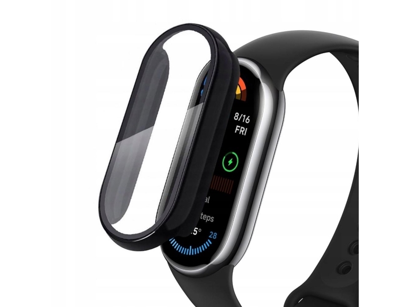 Tech-Protect Defense Etui Med Skærm Til Xiaomi Smart Band 10 / 10 Nfc Sort