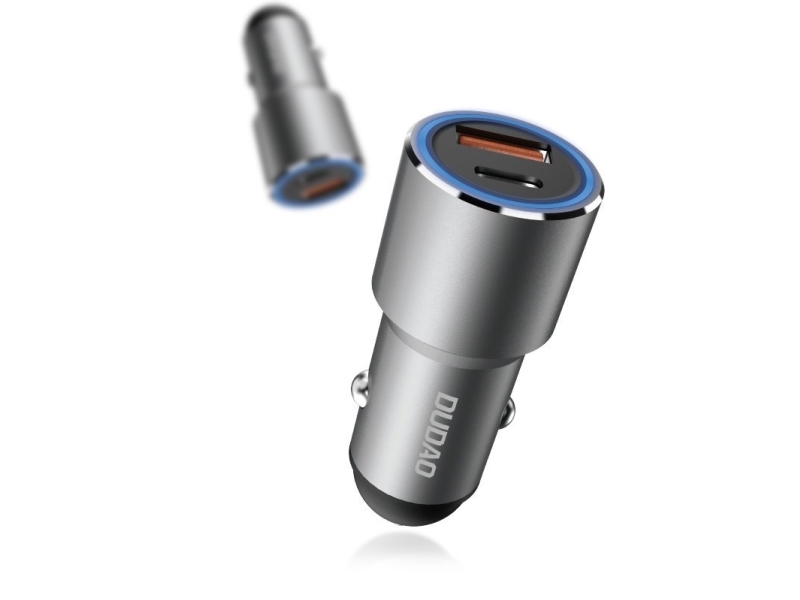 Dudao Kfz-Ladegerät Usb / Usb Typ C Power Delivery Quick Charge 22,5 W Grau (R4pq)