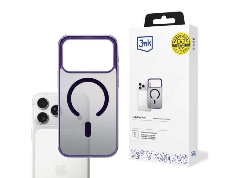 3Mk Frosty Magcase Cover Til Apple Iphone 17 Pro Lilla