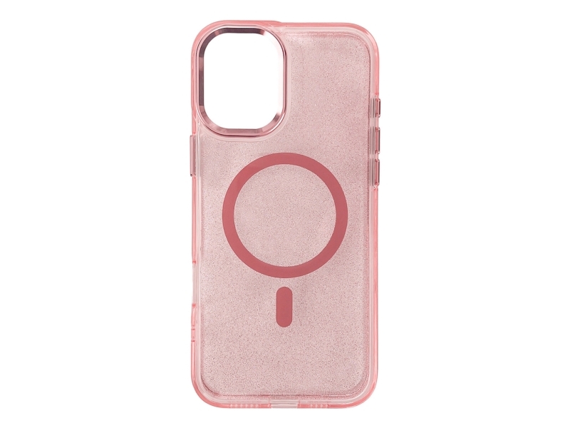 Magsafe-Kompatibles Glitzer-Etui Für Iphone 17 Pro - Rosa
