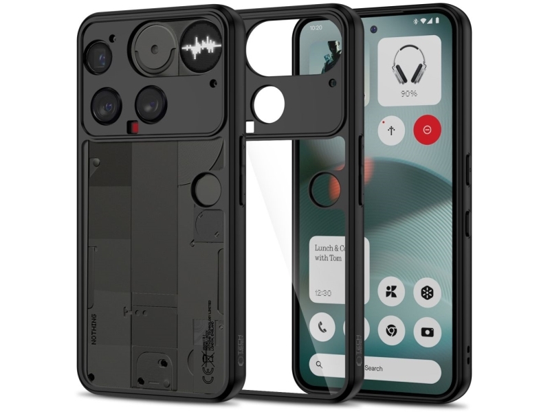 Hurtel Tech-Protect Magmat Cover Til Nothing Phone 3 - Sort Og Transparent