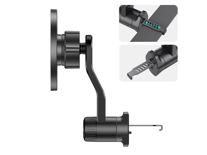4Kom.Pl Tech-Protect N56 Magnetisk Magsafe Drejbar Ventileringsholder Til Bil (Sort)