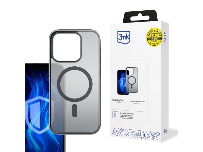 3Mk Frosty Magcase Hülle Schwarz Für Apple Iphone 14 Pro Max