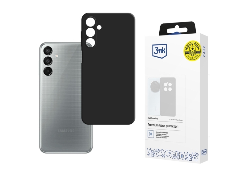 3Mk Matt Case Pro Til Samsung Galaxy M15 5G - Mat Sort