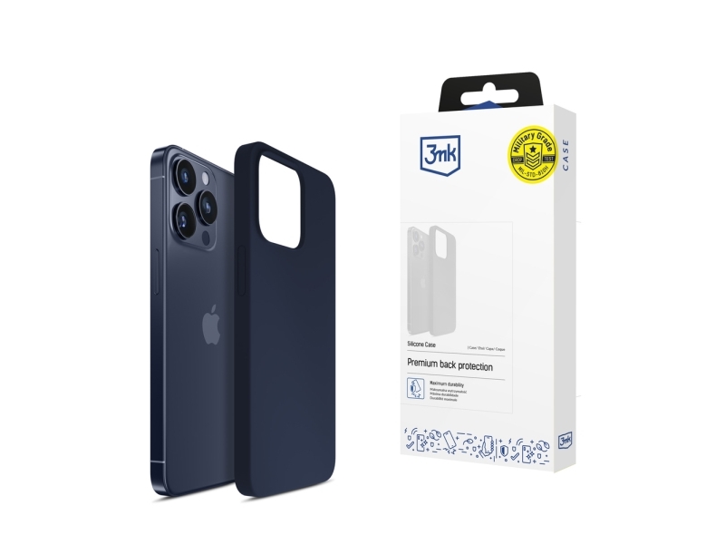 3Mk Apple Iphone 15 Pro Silikonecover Dark Navy