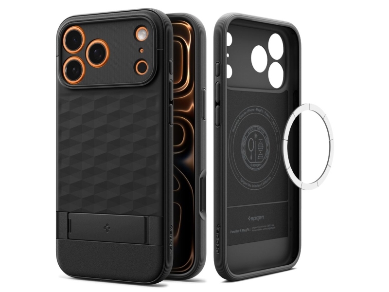 Spigen Parallax S (Magfit), Cover, Apple, Iphone 17 Pro Max, 17,5 Cm (6.9"), Schwarz