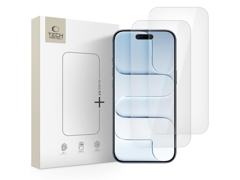 Tech-Protect Glass Fit+ 2Er-Set Gehärtetes Schutzglas Für Iphone 17 Air - Transparent
