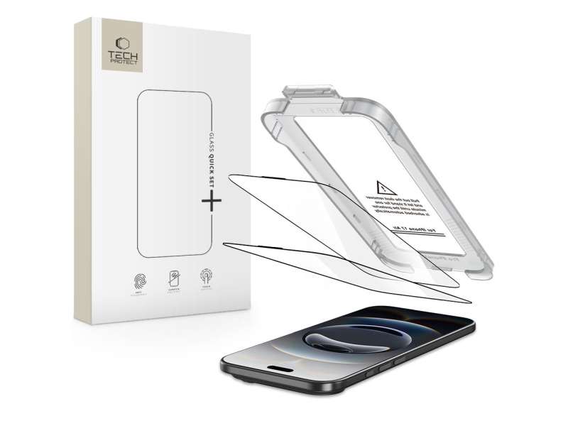 Tech-Protect Hærdet Glas Tech-Protect Quick Set+ 2-Pak Iphone 17 Air Black