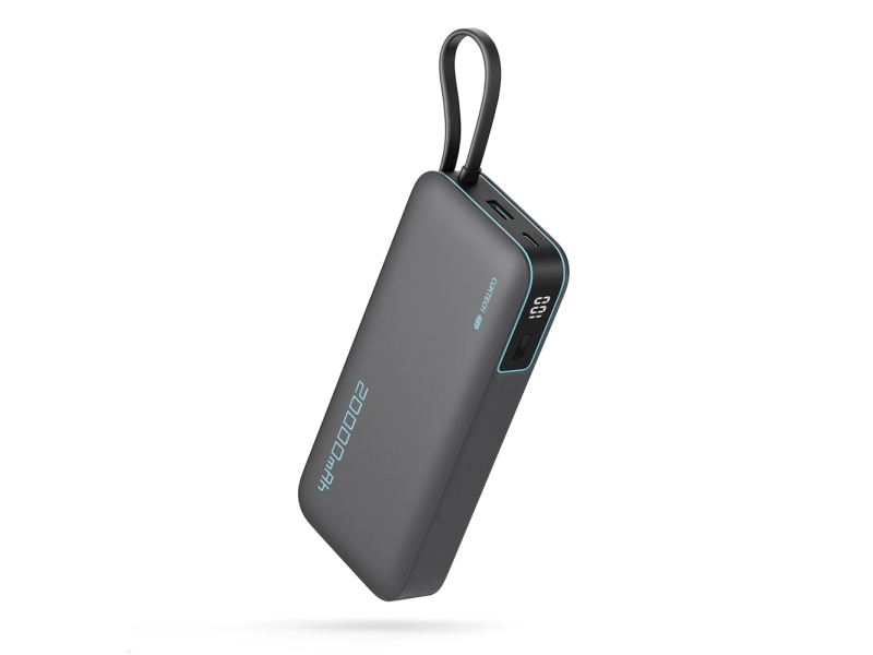 Cuktech Powerbank Cukp200ngldg 55W 20000Mah Mit Integriertem Usb-C Kabel - Grau