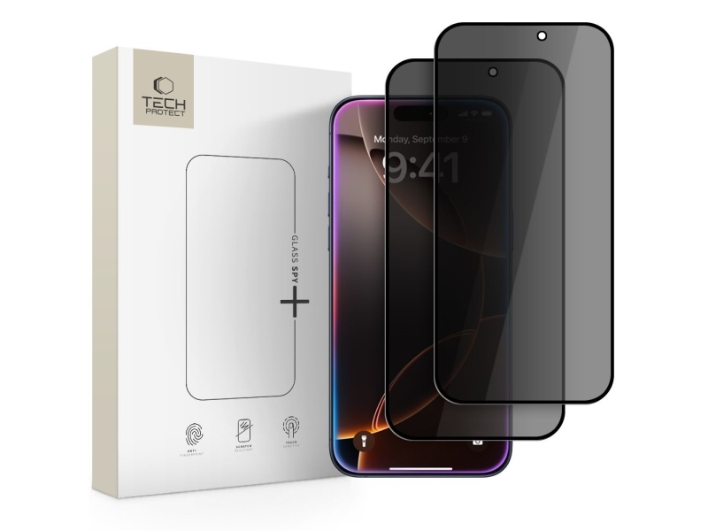 Hofi Privacy-Beskyttelsesglas Tech-Protect Glass Spy+ 2-Pak Iphone 16 Pro Max / 17 Pro Max