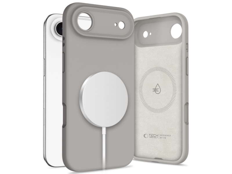 Tech-Protect Silikon Magsafe Hülle Für Iphone 17 Air - Grau