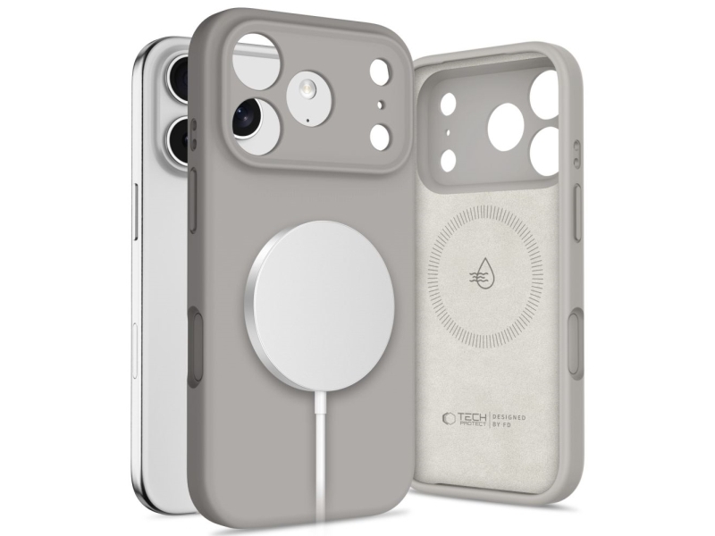 Tech-Protect Silikone Magsafe Cover Til Iphone 17 Pro - Grå