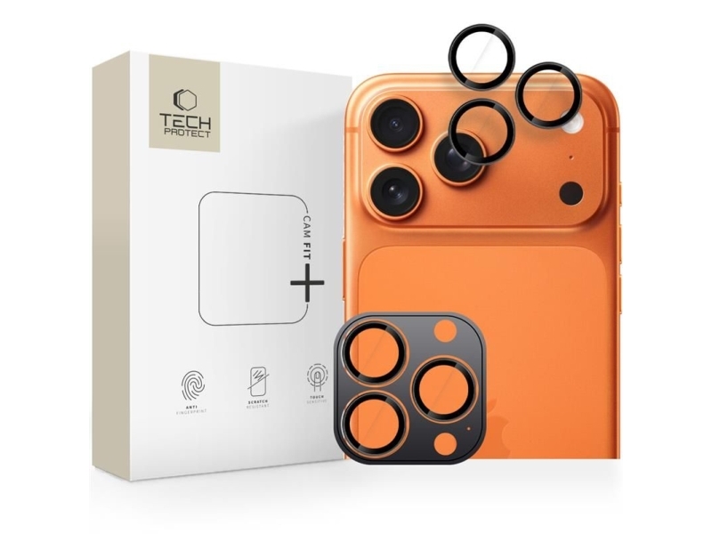 Tech-Protect Camring Fit+ Kamerabdeckung Für Iphone 14 Pro / Max / 15 Pro / Max / 16 Pro / Max / 17 Pro / Max - Schwarz