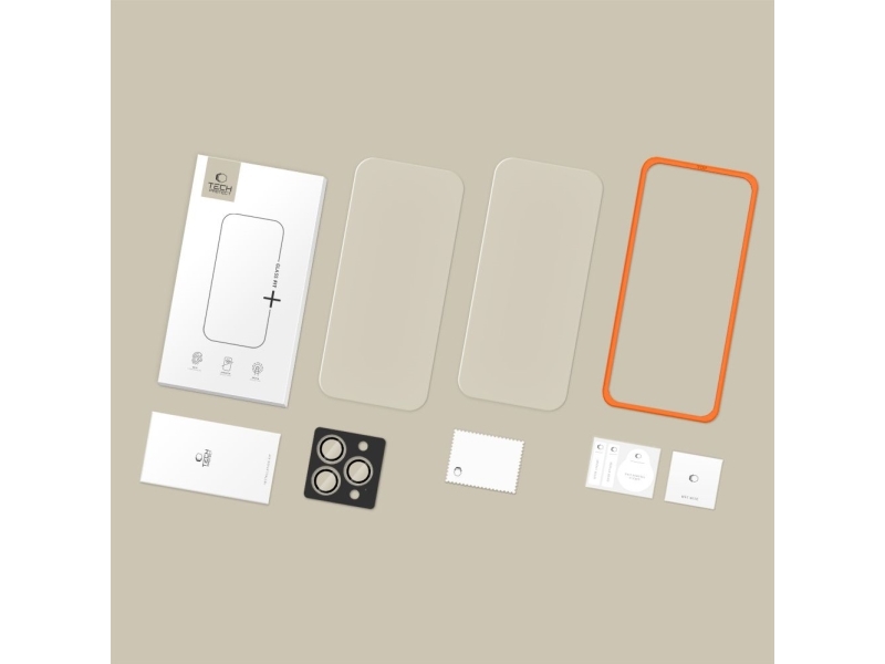 Tech-Protect Easy Set+ 3Er-Pack Panzerglas Für Iphone 16 Pro Max / 17 Pro Max - Transparent