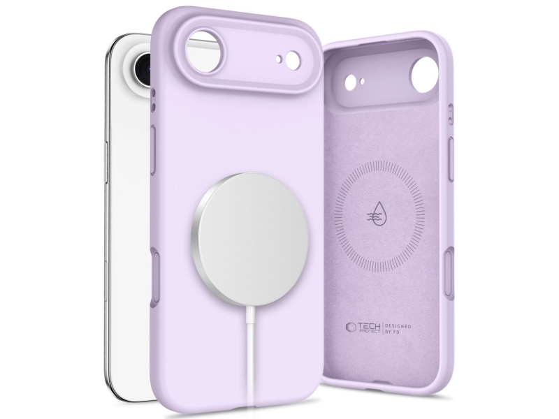 "Tech-Protect" Silikoninis "Magsafe" Dėklas, Skirtas "Iphone 17 Air" - Violetinė