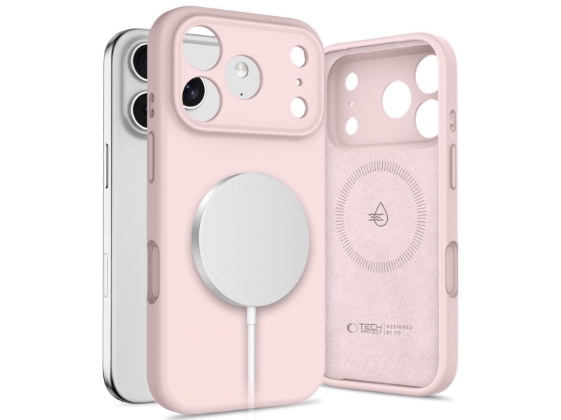 Tech-Protect Silikon Magsafe Hülle Für Iphone 17 Pro Max - Pink