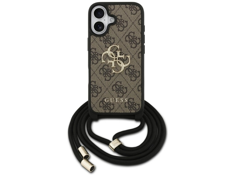 Guess 4G Big Logo Cord Stap Crossbody Case Für Iphone 17 - Braun