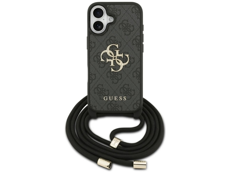 Guess 4G Big Logo Cord Stap Crossbody Case Für Iphone 17 - Schwarz