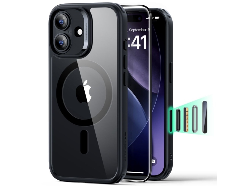 Esr Classic Hybrid Magsafe & Hærd Glas Iphone 17 Clear/Black