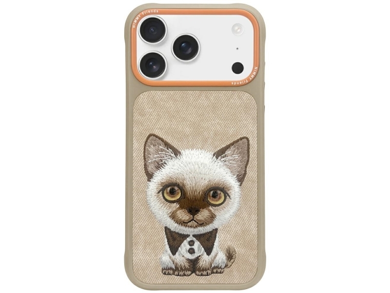 Nimmy Cover Nimmy Big Eyed Pet 2.0 Cat Til Iphone 17 Pro Beige