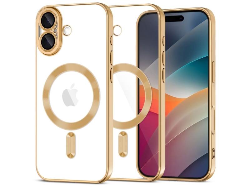 Tech-Protect Magflex Magsafe-Cover Til Iphone 17 - Transparent Guld