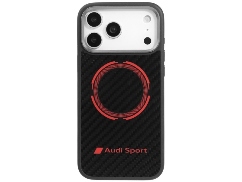 Audi Rsq Carbon Fiber Sport Red Circle Magsafe Case Für Iphone 17 Pro Max - Schwarz