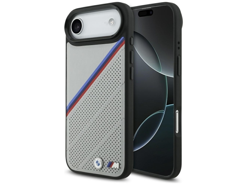 Bmw M Tricolor Metal Logo Magsafe Cover Til Iphone 17 Air - Grå
