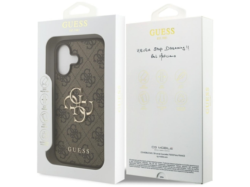 Guess 4G Big Logo Case Für Iphone 17 - Braun