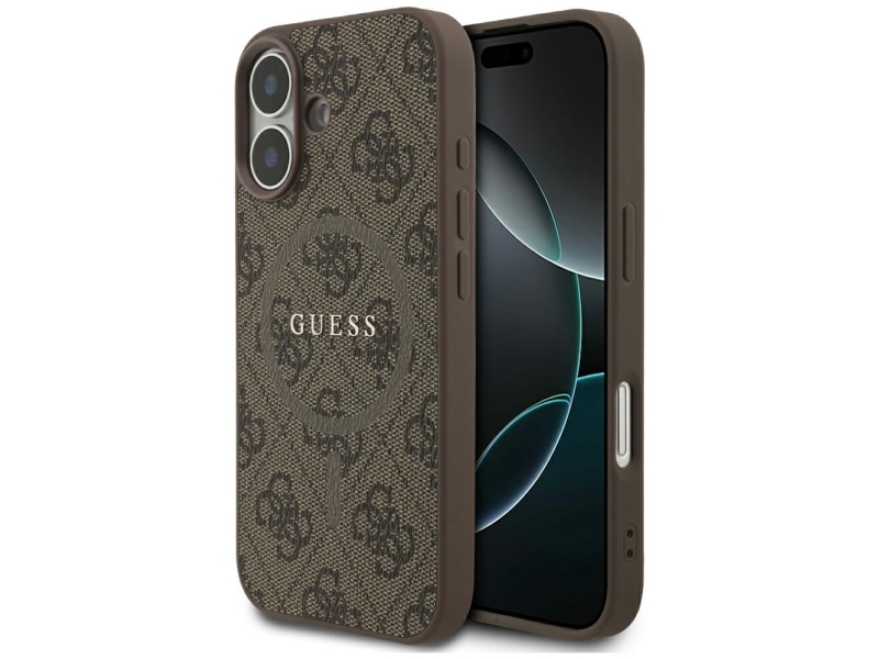 Guess Tasche Für Iphone 17 Kompatibel Mit Magsafe Guhmp17sg4gfrw (Pu 4G Ring Classic Logo) Braun