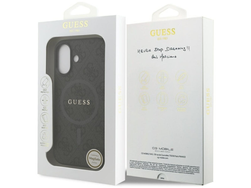 Guess 4G Ring Classic Logo Magsafe Hülle Für Iphone 17 - Schwarz