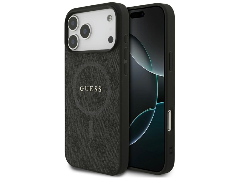 Guess 4G Ring Classic Logo Magsafe Hülle Für Iphone 17 Pro Max - Schwarz