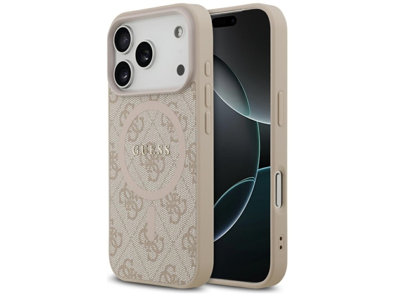 Guess 4G Ring Classic Logo Magsafe Case Für Iphone 17 Pro - Pink