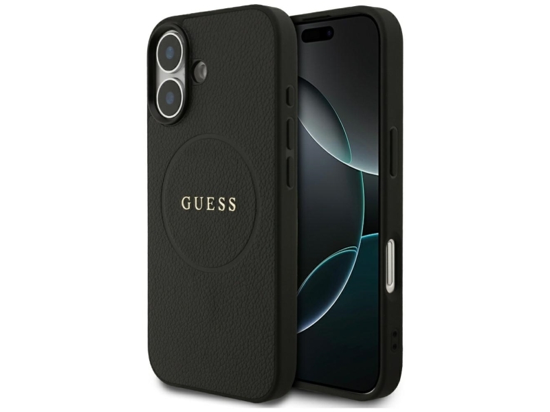 Guess Grained Ring Magsafe Case Für Iphone 17 - Schwarz