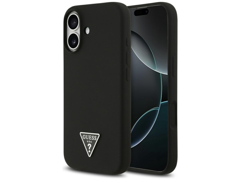 Guess Silikone Trekant Logo Magsafe Cover Iphone 17 Sort
