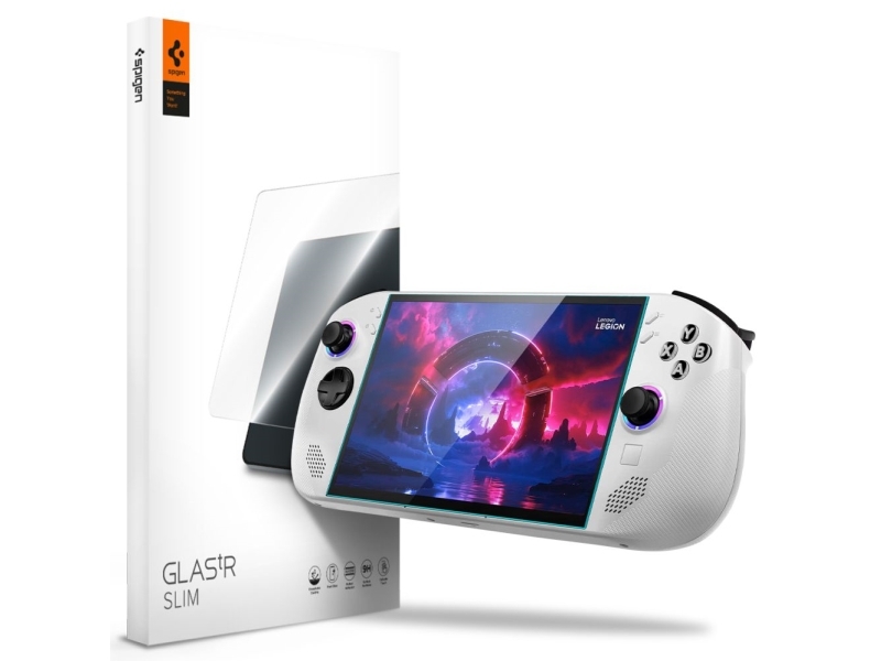 Spigen Glas.tR SLIM, Skærmbeskytter, Lenovo Legion Go S, Transparent, Hærdet glas, Støvresistent, Ridseresistent, 9H