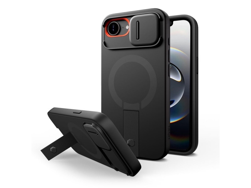Tech-Protect Kevlar Aura Magsafe Etui Til Iphone 16E / 17E - Sort