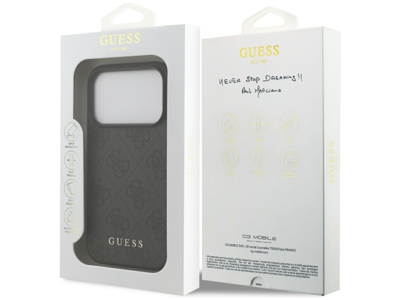 Guess 4G Classic Cover Til Iphone 17 Pro - Sort