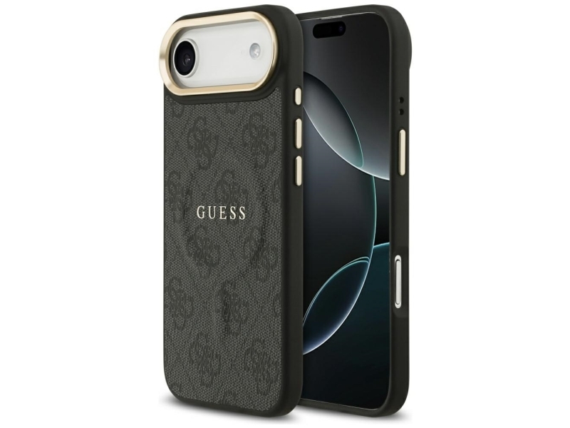Guess 4G Pu Classic-Logo Magsafe Case Für Iphone 17 Air - Schwarz