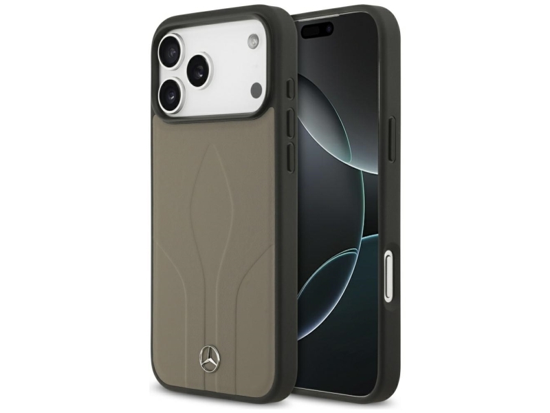 Mercedes Læder The Move Magsafe-Cover Til Iphone 17 Pro Max - Beige