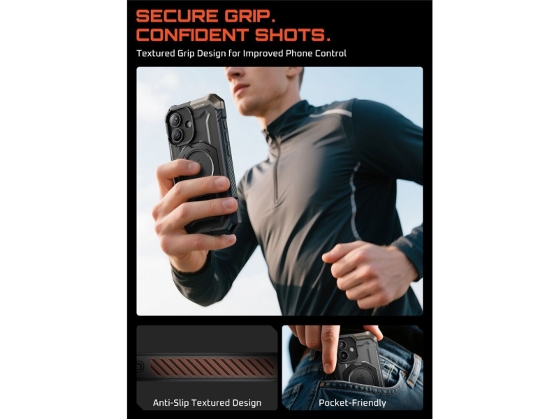Supcase Ub Grip Mag Magsafe Cover Til Iphone 17 - Sort