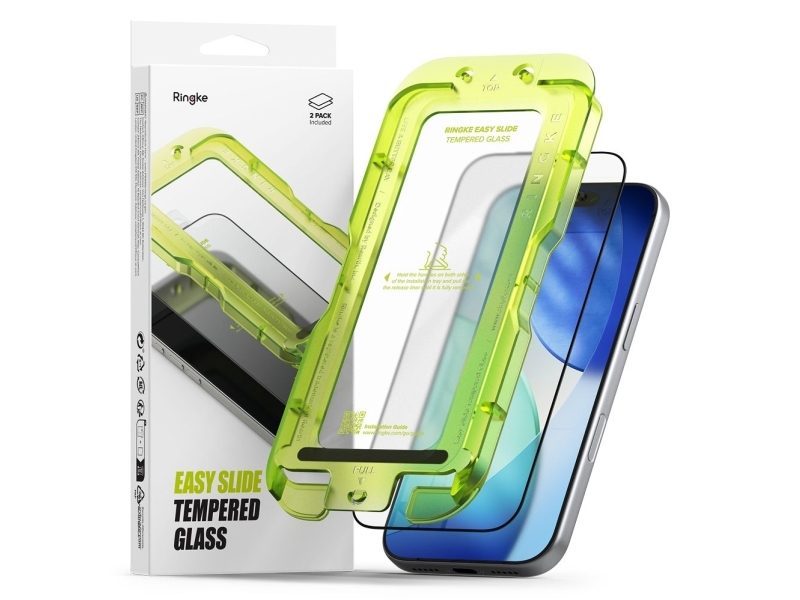 Ringke Szklo Gehärtetes Display-Schutzglas Ringke Easy Slide 2Er-Set Iphone 17 Pro Black