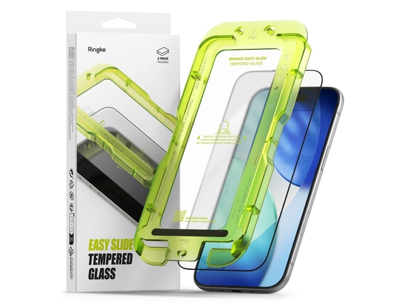 Ringke Hærdet Glas Ringke Easy Slide 2-Pack Iphone 17 Air Sort