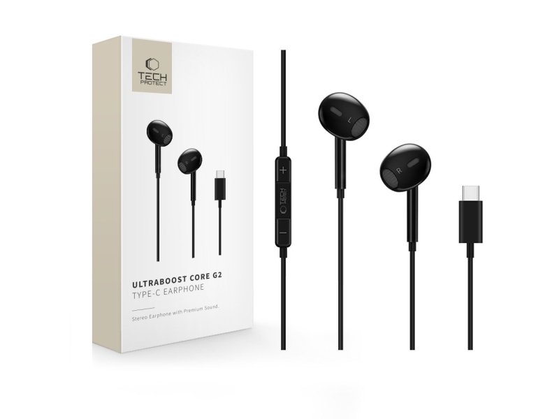 Tech-Protect Ultraboost Core G2 Usb-C-Kopfhörer - Schwarz
