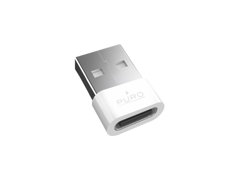 Usb-Adapter Puro Usb-C Til Usb-A - Hvid