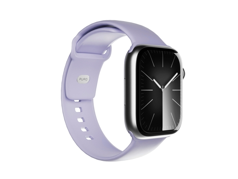 Puro Puicnaw40pink17, Armband, Smartwatch, Lavendel, Apple, Apple Watch Serie Se, Serie 8, Serie 9, Serie 10 42 Mm, Ultra Und Serie Ultra 2, Silikon