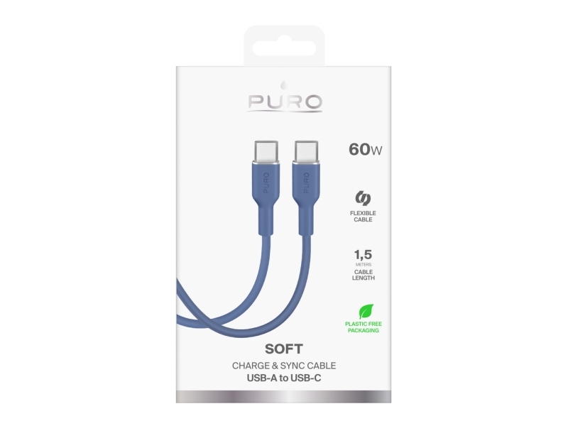 Puro Icon Usb-C Til Usb-C Kabel 1,5 M Blå