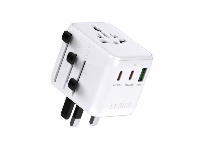 C2g Universal Rejseadapter Med Usb-A Og 2X Usb-C P