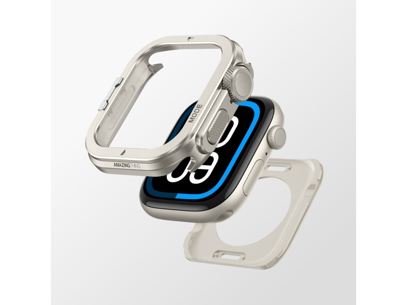 Amazingthing Titan Pro Metallgehäuse Für Apple Watch 11 46Mm Aluminium - Titan
