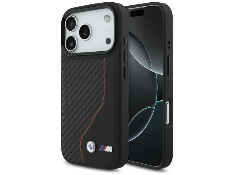Bmw M Carbon Line & Logo Magsafe Cover Til Iphone 17 Pro - Rød